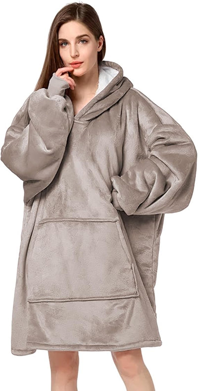 Bluelander Sudadera Cobija con Borrega - Térmica Unisex con Capucha Unitalla (Todo el forro en borrega)