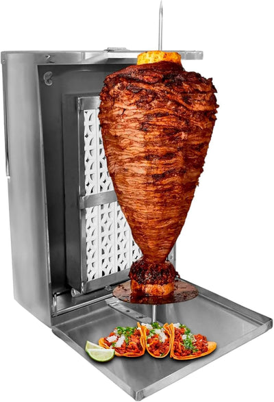 Bluelander Trompo Tacos al Pastor 50kg - 4 Quemadores 8 Piedras 64x40x50cm