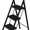Bluelander Escalera Plegable de 3 Peldaños con Patas Antideslizantes – Compacta y Estable para el Hogar