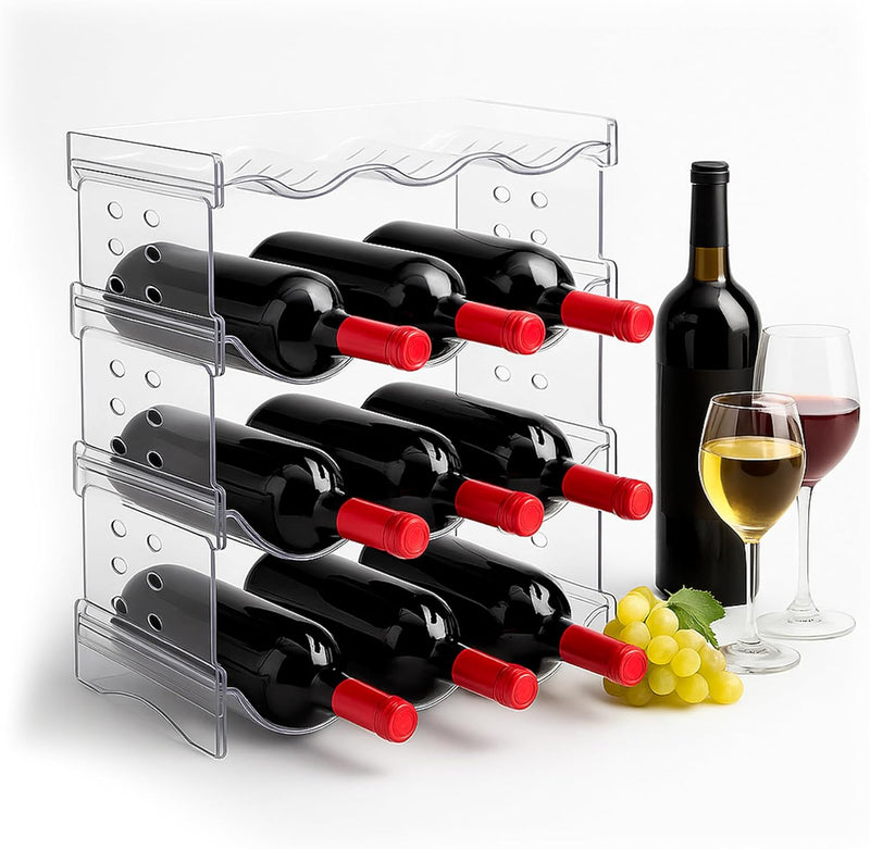Bluelander Estante Organizador de PET Transparente para Vasos, Botellas y Termos