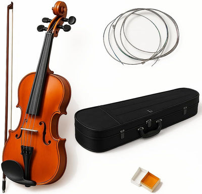 Bluelander Violín 4/4 con Estuche, Arco, Cuerdas y Brea – 60 cm, Acabado Brillante