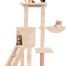 Bluelander Torre para Gatos 1.4 m, Rascador con Niveles, Escaleras y Superficies Afelpadas