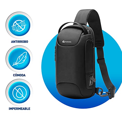 Mochila Antirrobo Cruzada, Bolso de Pecho para Hombre - Bluelander