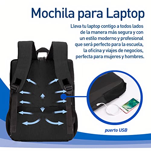 Mochila Impermeable para Laptop (Negra) - Bluelander