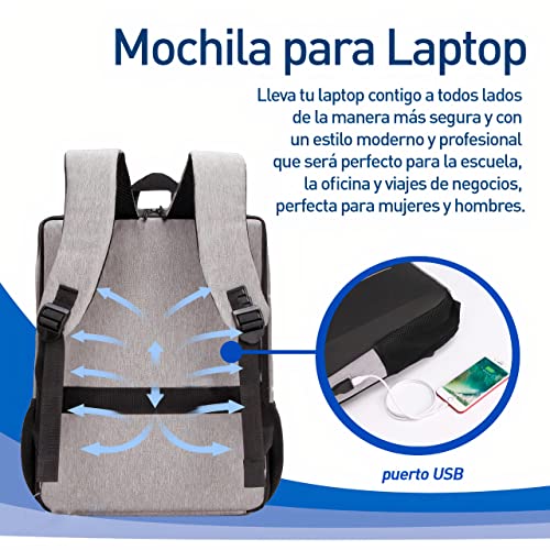 Mochila Impermeable para Laptop (Gris) - Bluelander