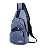 Bluelander Mochila Cruzada Antirrobo, Impermeable, USB, Bandolera