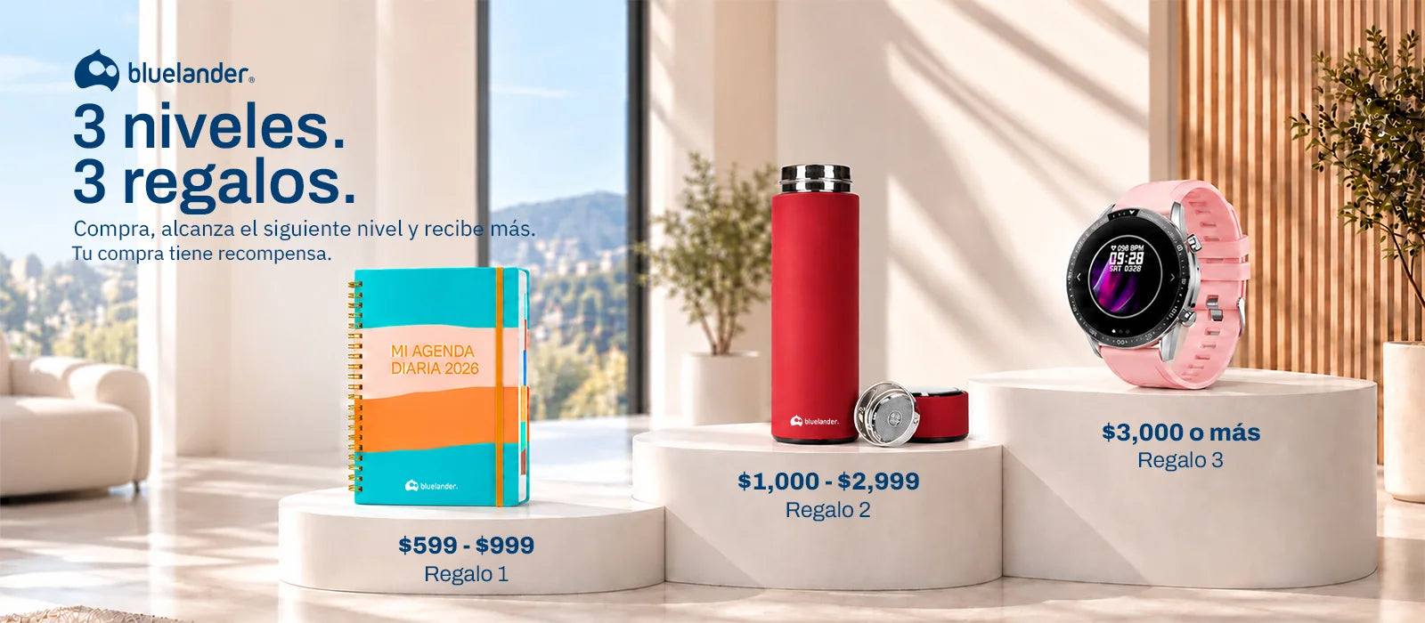 3 niveles. 3 regalos.